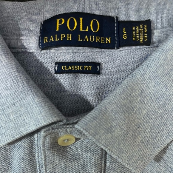 Polo Ralph Lauren Blue Classic Fit Preppy Stretch Polo Shirt Size L - Picture 4 of 4